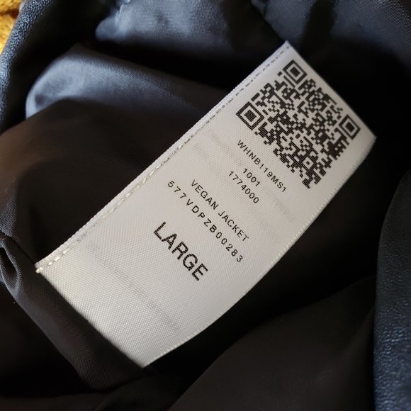 True Religion Ladies Moto Vegan Leather Jacket - L - Picture 9 of 11